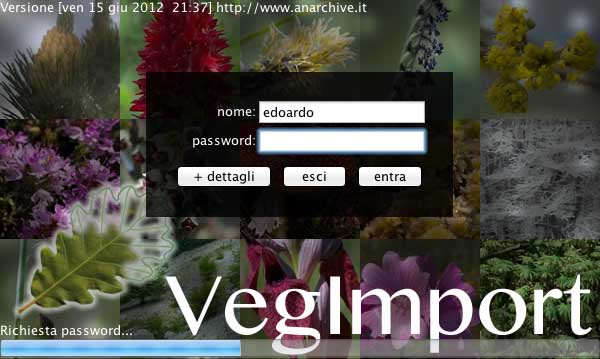 schermata di login