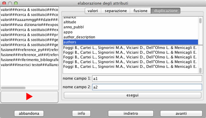 duplicazione degli attributi